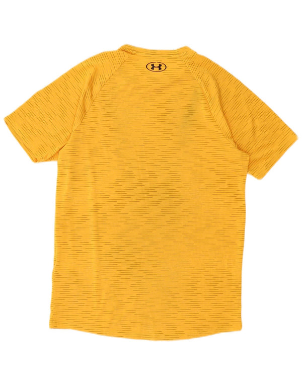 Under Armour Ανδρικό T-Shirt Top Μικρό κίτρινο ριγέ πολυεστέρα