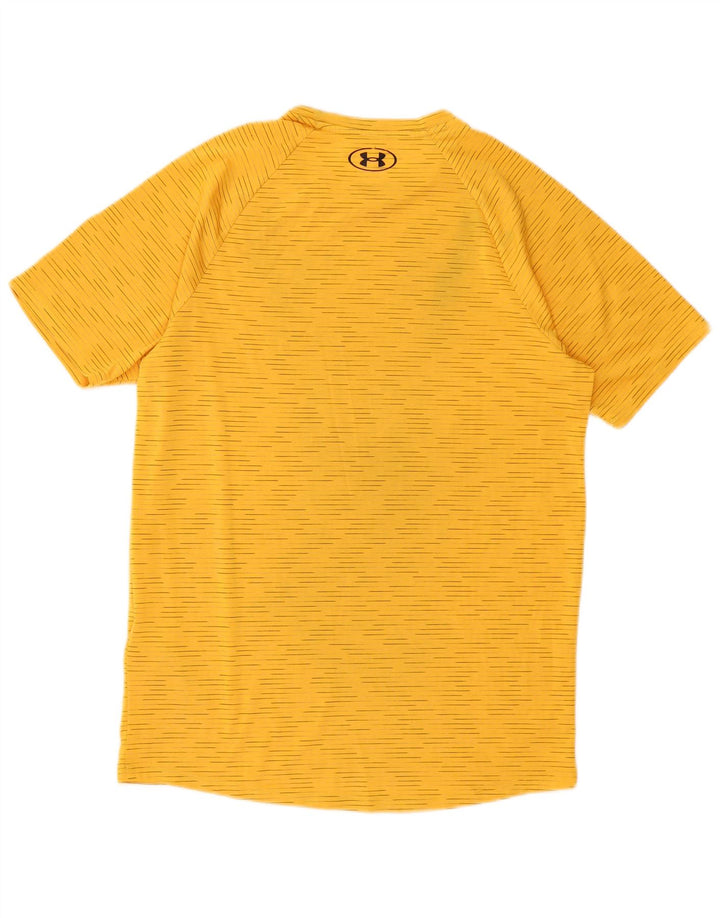Under Armour Ανδρικό T-Shirt Top Μικρό κίτρινο ριγέ πολυεστέρα