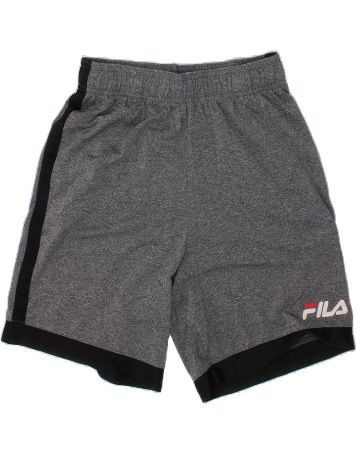 FILA Boys Sport Shorts 10-11 Years Large  Grey Colourblock Polyester Vintage Fila and Second-Hand Fila from Messina Hembry 