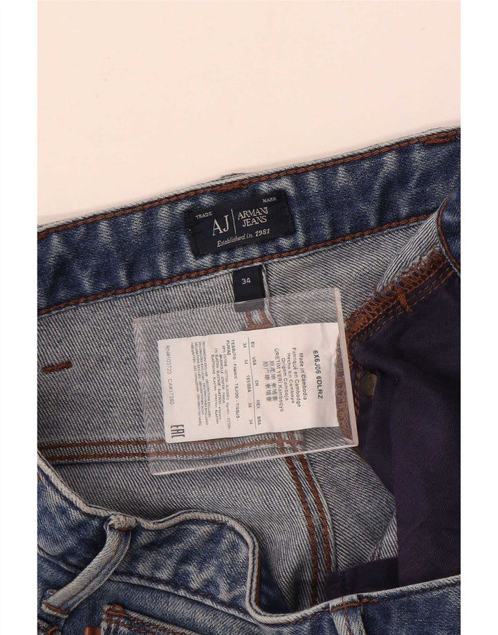 Armani Ανδρικό Slim Jeans W34 L34 Blue Cotton