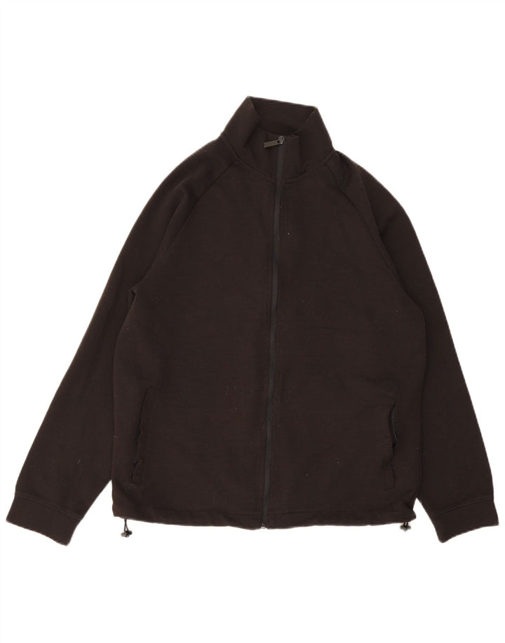Zara Γυναικεία αθλητική φόρμα Top Jacket UK 16 Large Black Polyester