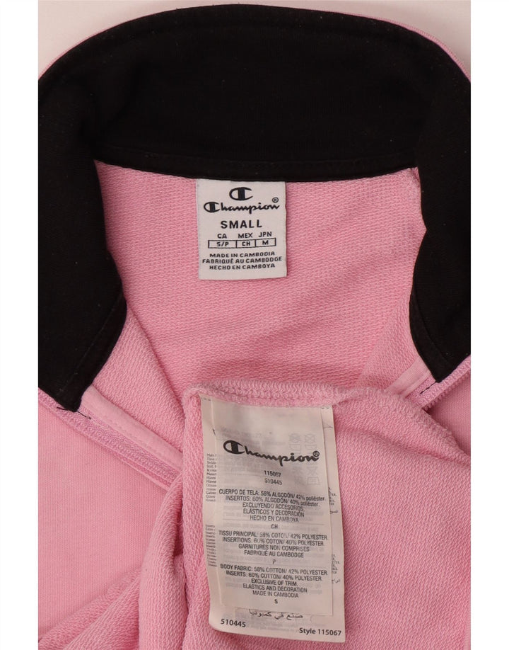 Champion γυναικεία αθλητική φόρμα Top Jacket UK 10 Small Pink Cotton