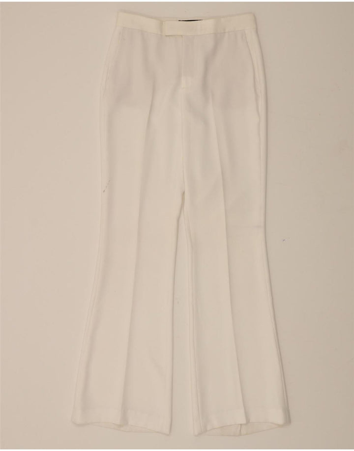 ZARA Womens Bootcut Chino Trousers Small W28 L32 White Vintage Zara and Second-Hand Zara from Messina Hembry 