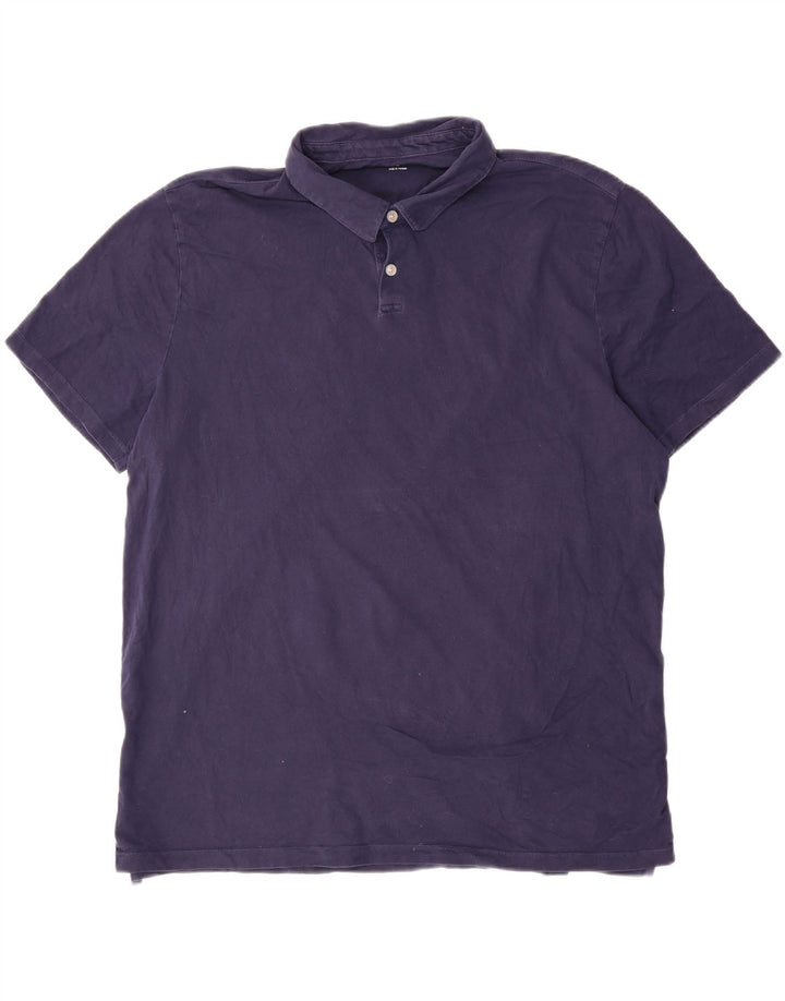 Ανδρικό μπλουζάκι πόλο Gap XL Navy Blue Cotton