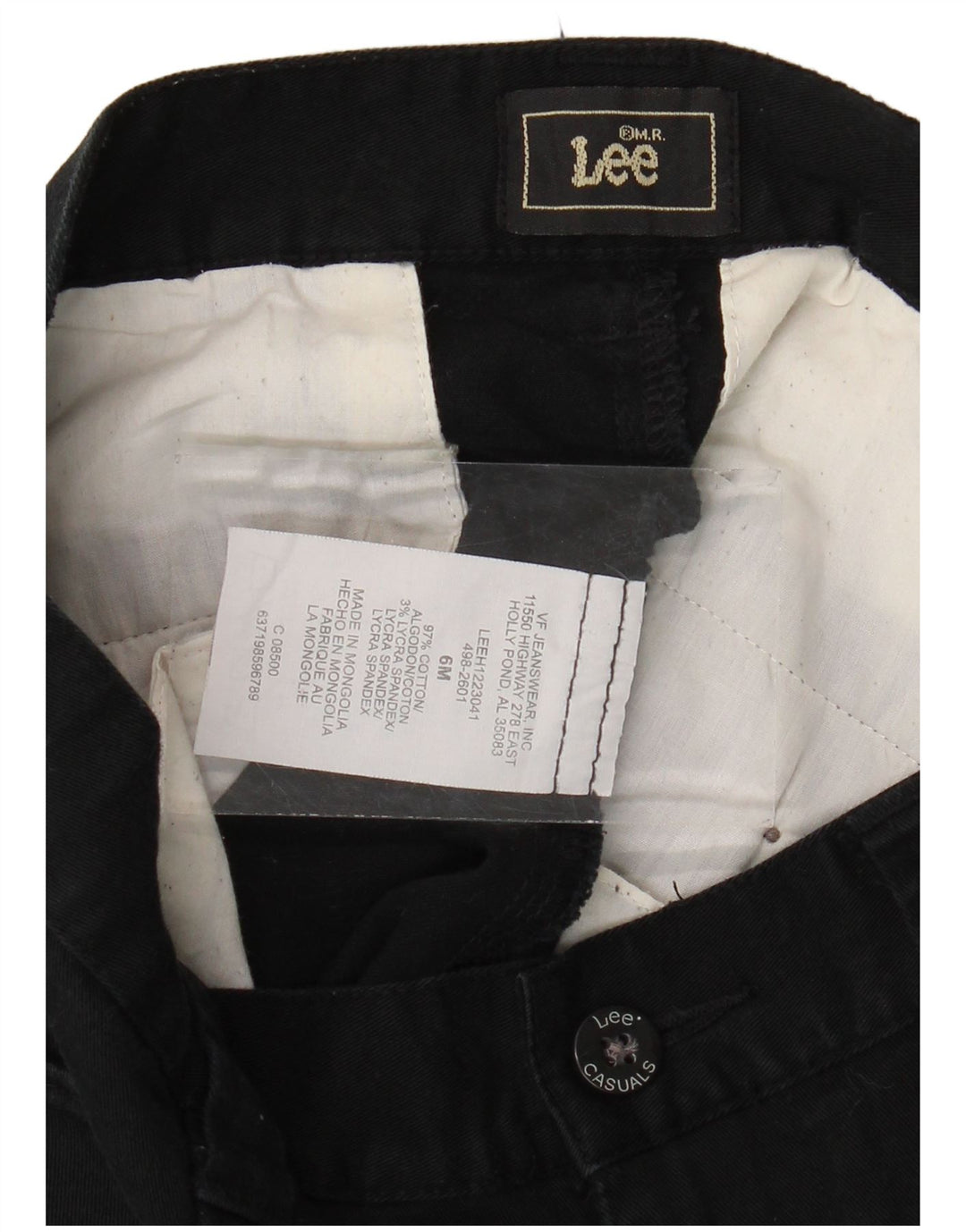 Γυναικείο ψηλόμεσο κωνικό παντελόνι Κάπρι LEE US 6 Medium W30 L20 Μαύρο