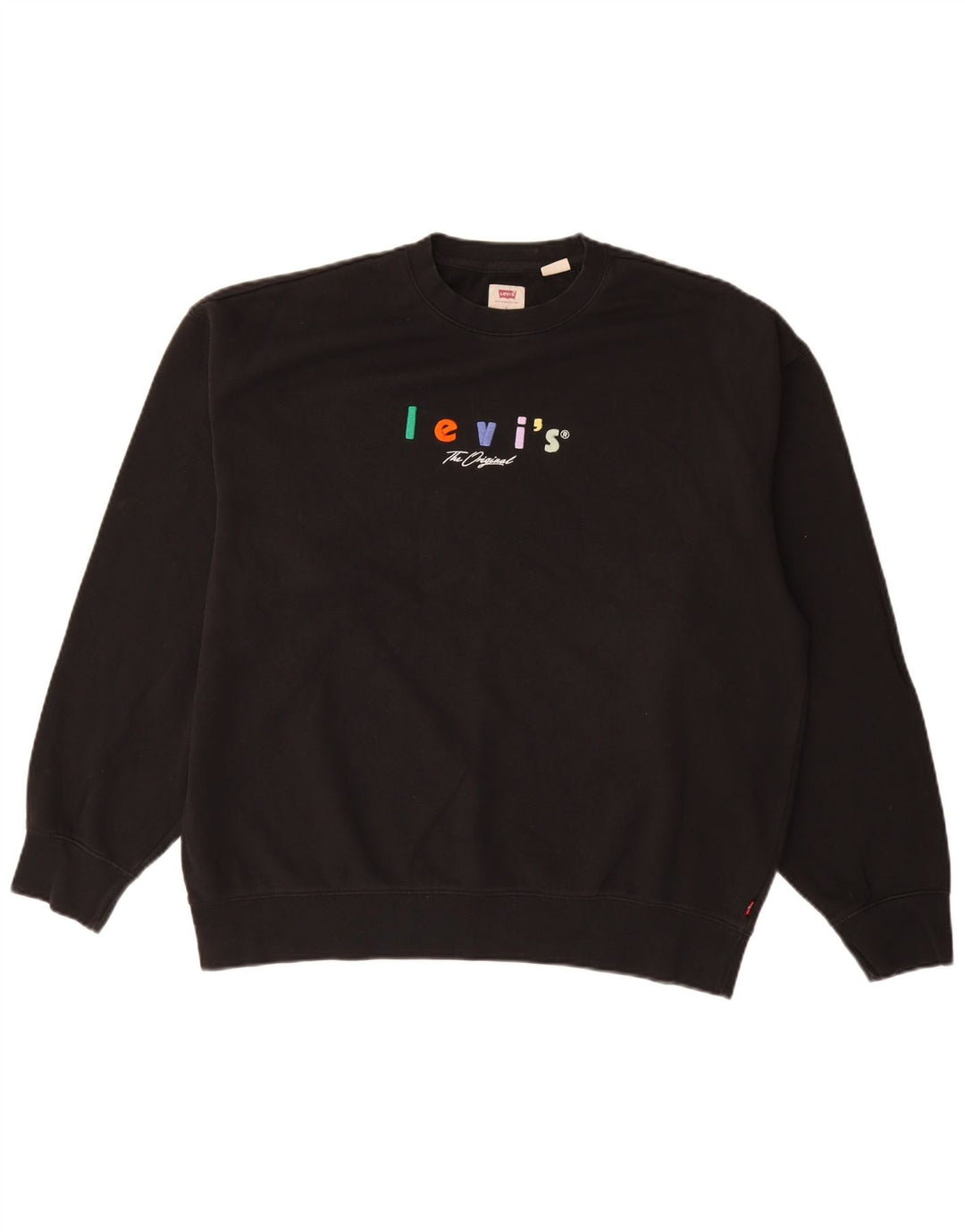 Ανδρικό φούτερ LEVI'S Relaxed Graphic Jumper μεγάλο μαύρο βαμβακερό