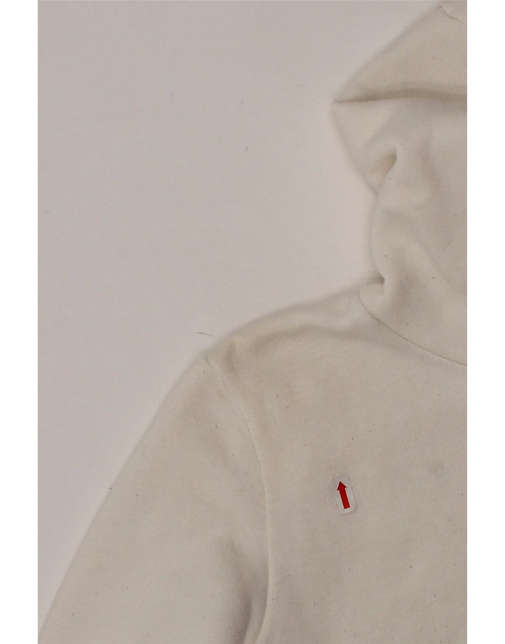 FILA Boys Hoodie Jumper 9-10 Years White Cotton