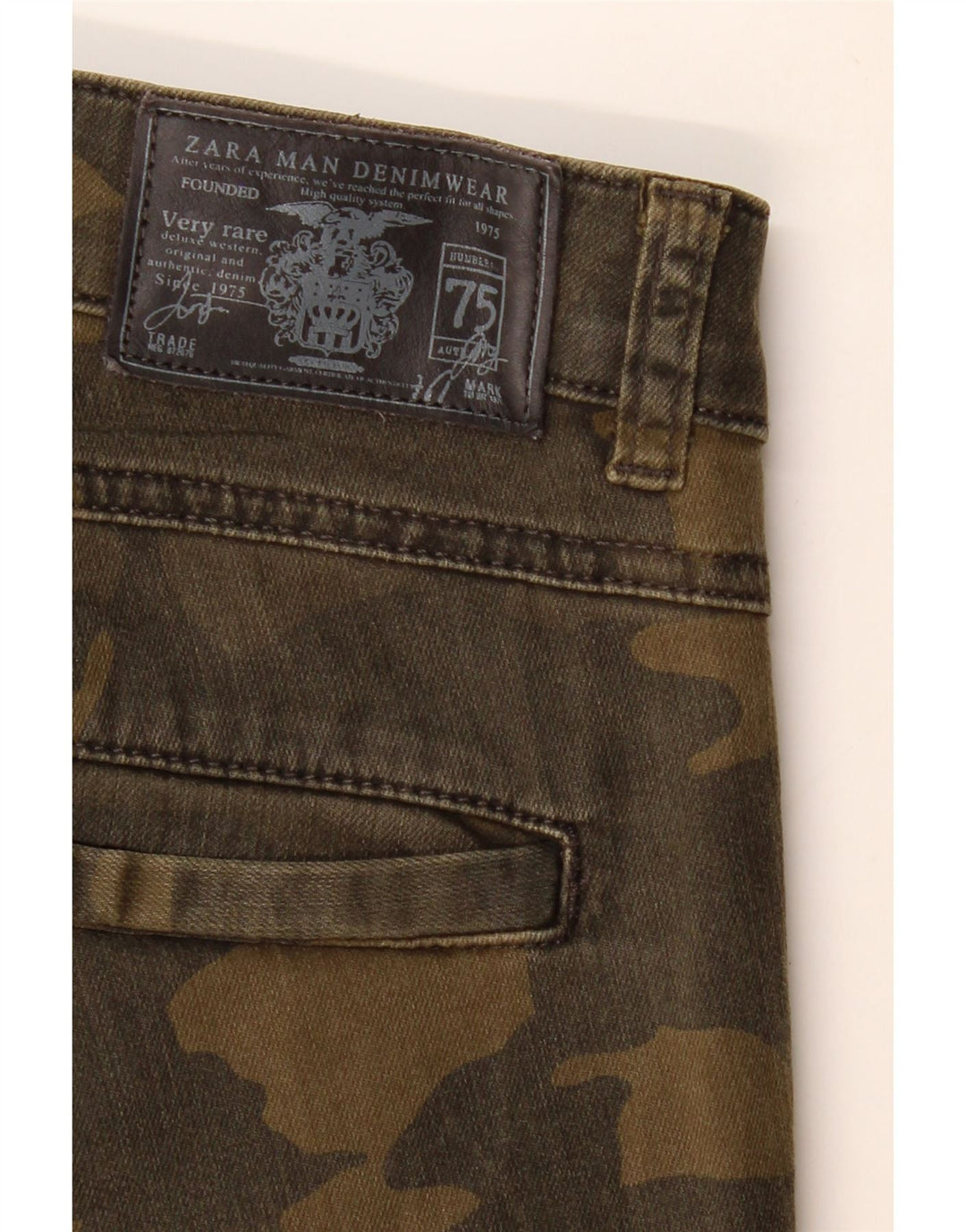 Ανδρικό παντελόνι ZARA Distressed Cargo EU 40 Medium W31 L29 Khaki Camouflage