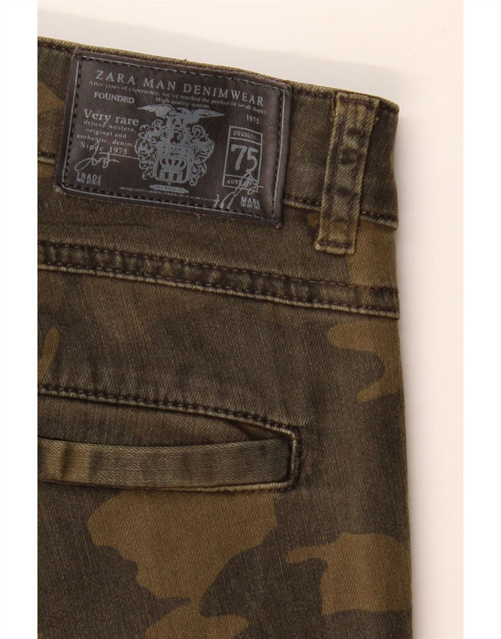 Ανδρικό παντελόνι ZARA Distressed Cargo EU 40 Medium W31 L29 Khaki Camouflage