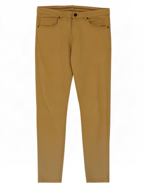 Zara Ανδρικό Slim Casual Παντελόνι EU 44 Large W34 L30 Beige βαμβακερό