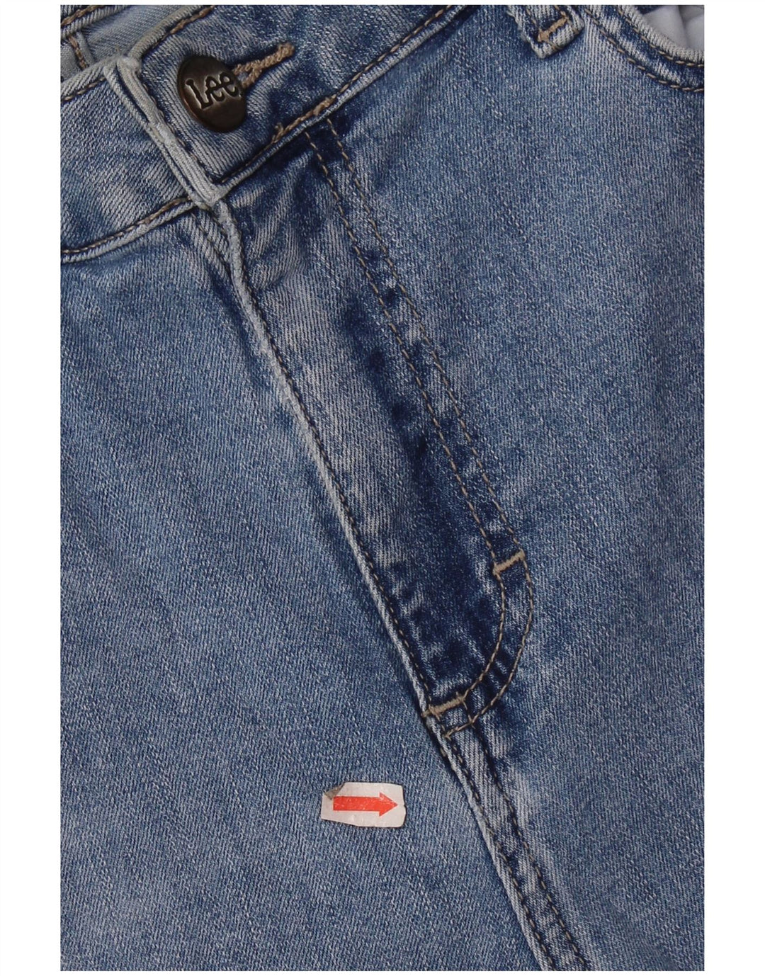 Lee Γυναικείο Ψηλό Καπρι Τζιν US 14 Large W32 L20 Μπλε βαμβακερό