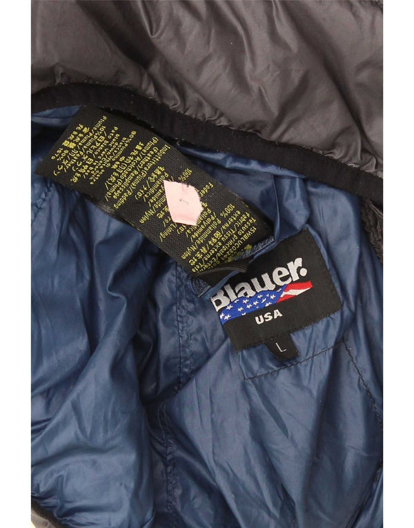 Blauer Ανδρικό μπουφάν με κουκούλα UK 40 Large Grey Polyamide