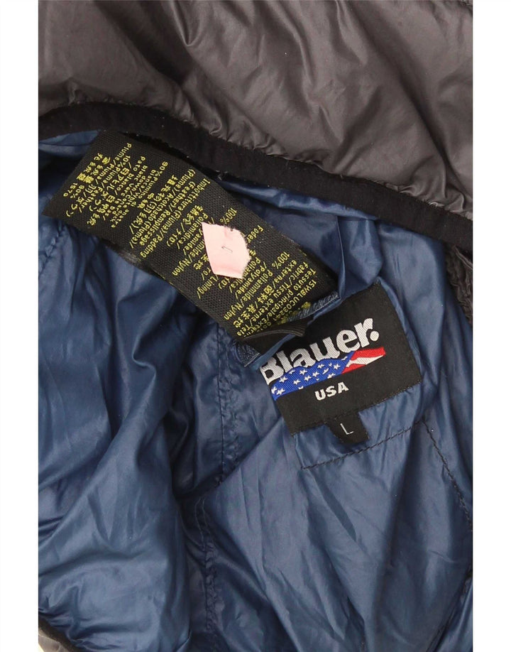 Blauer Ανδρικό μπουφάν με κουκούλα UK 40 Large Grey Polyamide