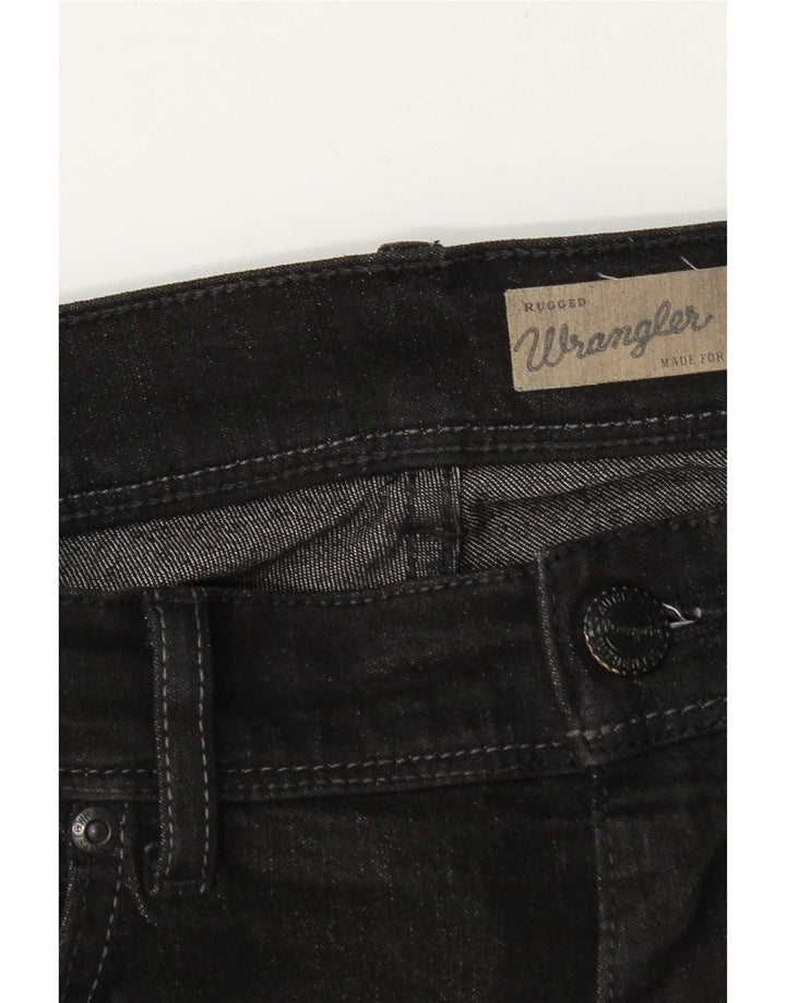 Ανδρικό τζιν Wrangler Rugged Straight W32 L33 Μαύρο