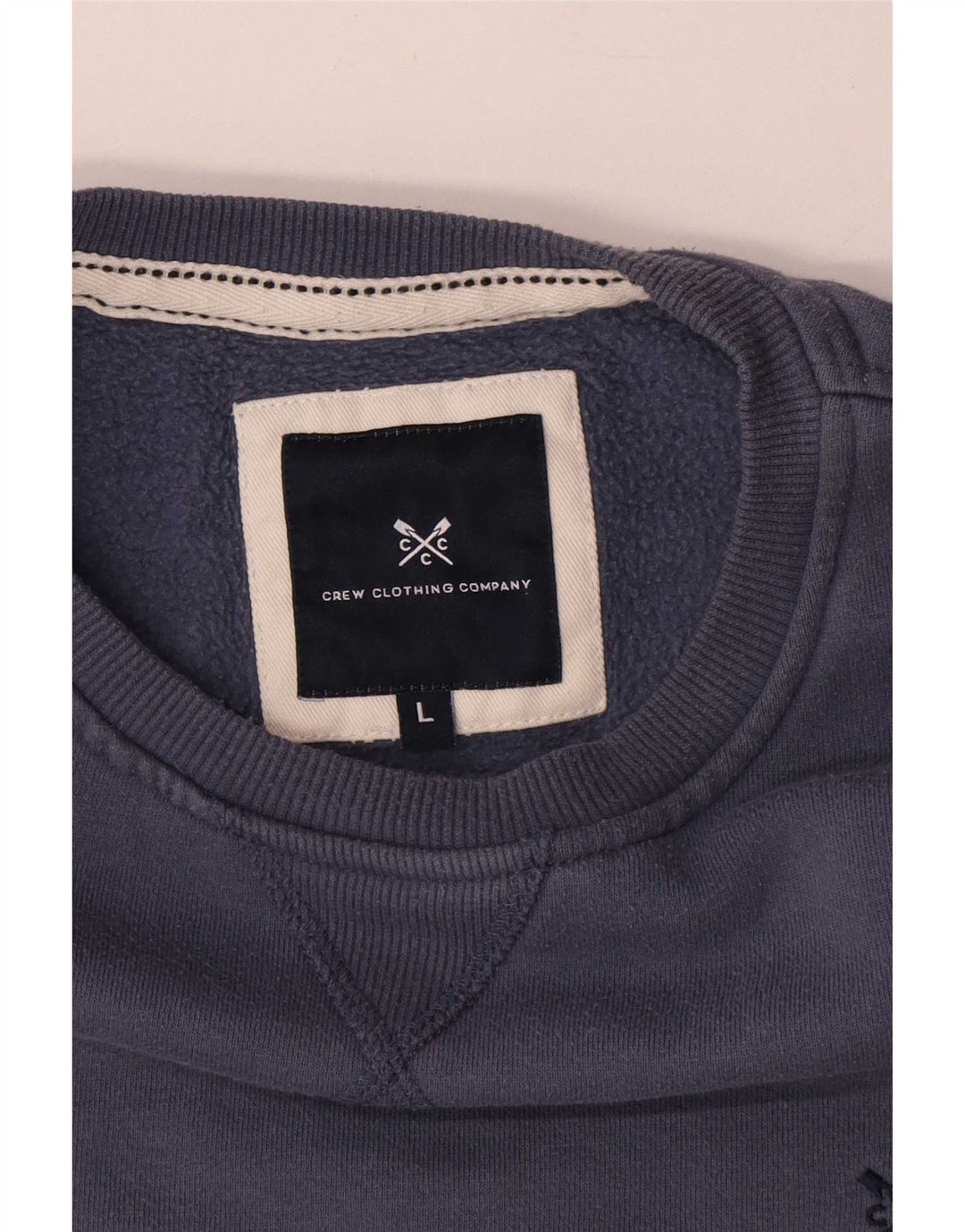 Ανδρικό φούτερ Crew Clothing Jumper μεγάλο μπλε βαμβακερό