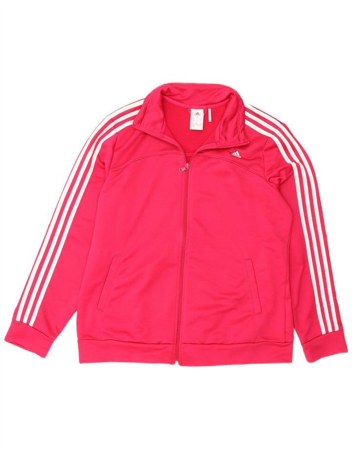 Adidas Γυναικεία φόρμα Climalite Top Jacket UK 20/22 XL Pink Polyester
