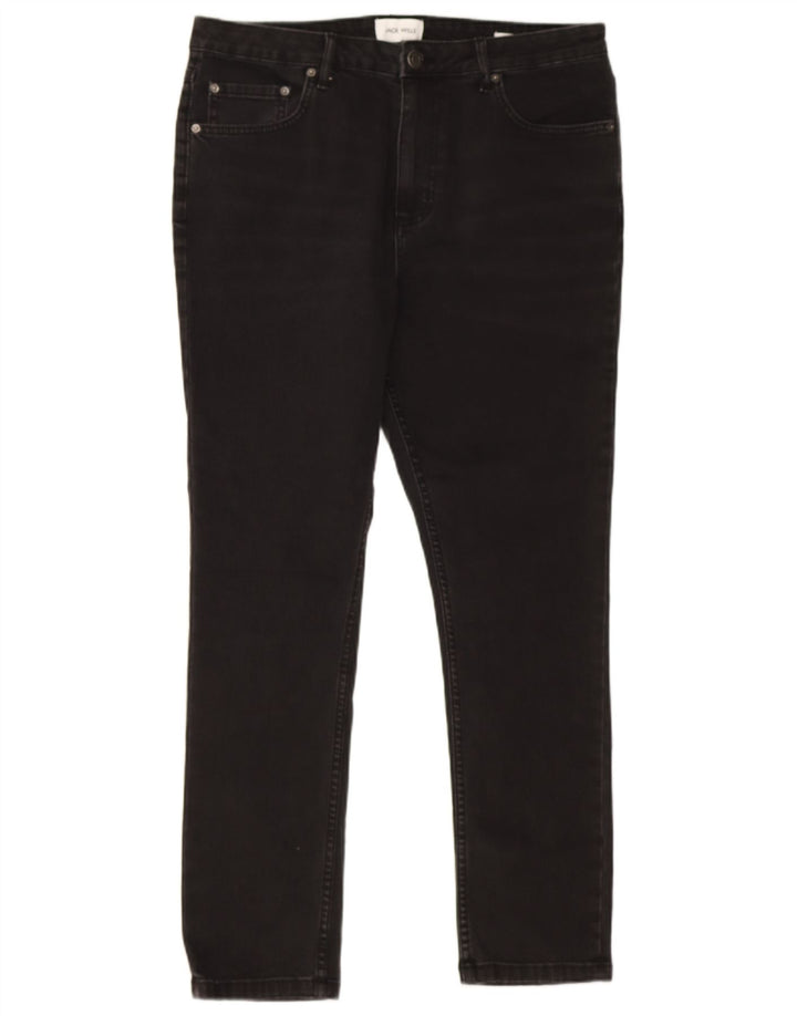 Jack Wills Ανδρικό Slim Jeans W34 L29 Μαύρο βαμβακερό