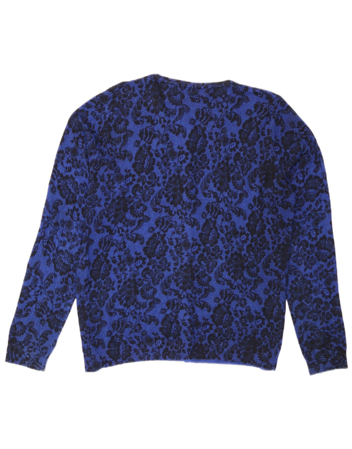 Marks & Spencer Γυναικεία Ζακέτα πουλόβερ UK 12 Medium Blue Floral