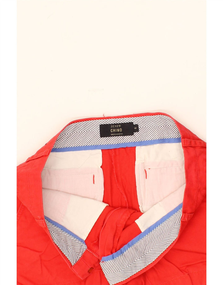 J. CREW Womens Chino Shorts US 6 Medium W32 Red Vintage J. Crew and Second-Hand J. Crew from Messina Hembry 