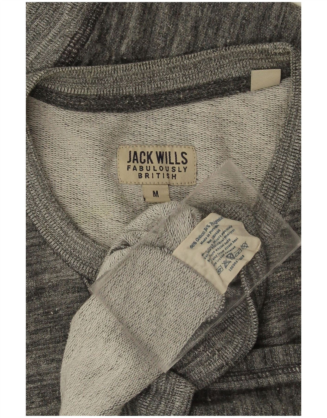 Ανδρικό γραφικό φούτερ JACK WILLS, μεσαίο γκρι βαμβακερό