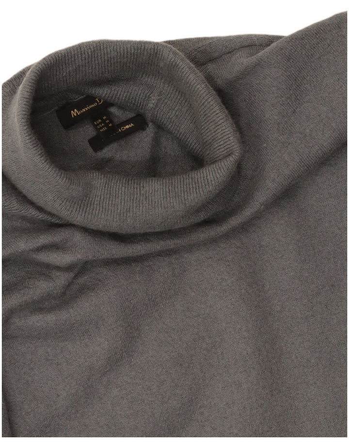 Massimo Dutti Γυναικείο πουλόβερ με ρολό λαιμόκοψη UK 12 Medium Grey