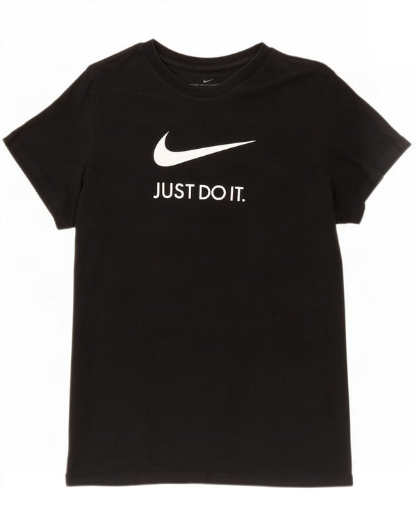 Γυναικείο γραφικό μπλουζάκι Nike τοπ UK 18 XL μαύρο βαμβακερό