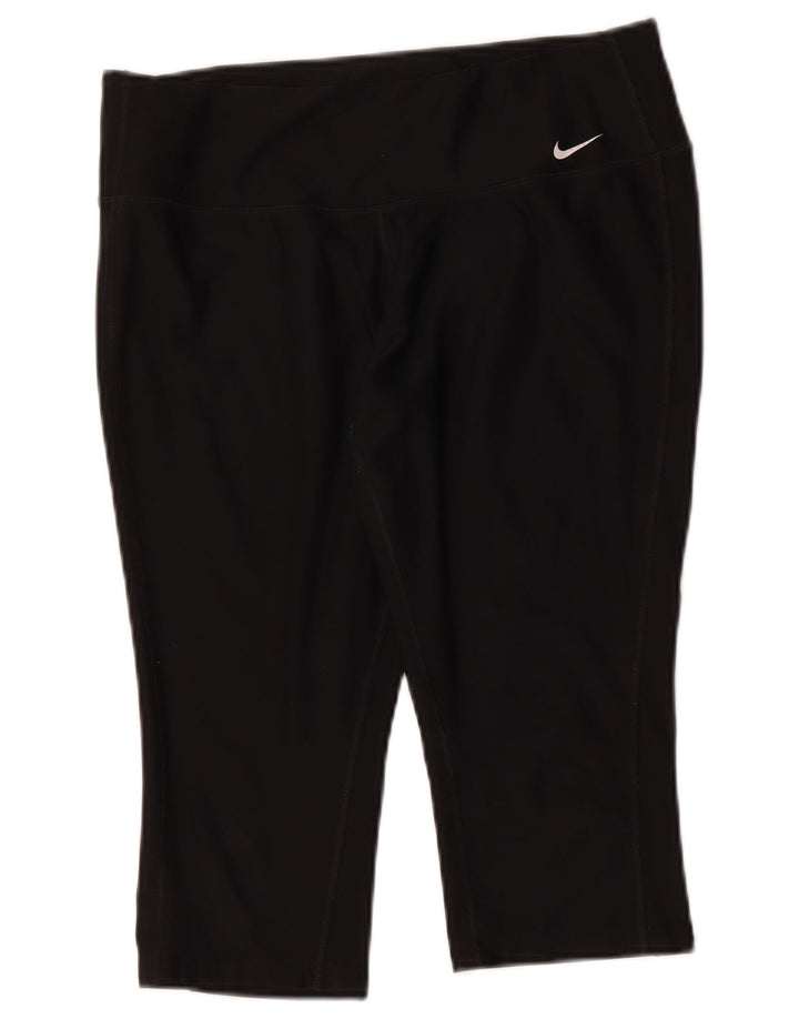 Γυναικείο κολάν Nike Dri Fit Capri UK 14 Μεγάλο μαύρο πολυεστέρα
