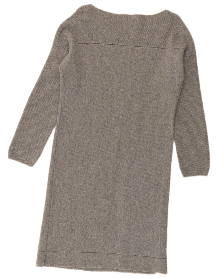 Γυναικείο μακρυμάνικο φόρεμα MONSOON UK 10 Small Grey Wool