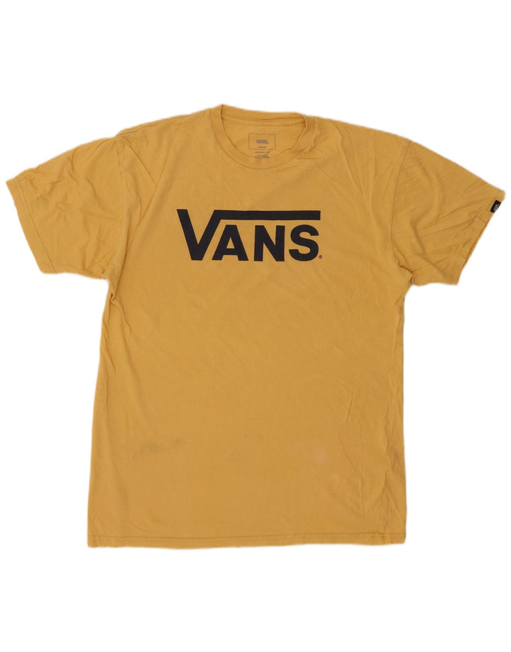 Γραφικό T-Shirt Ανδρικό VANS Classic Fit Top Μεσαίο κίτρινο βαμβακερό