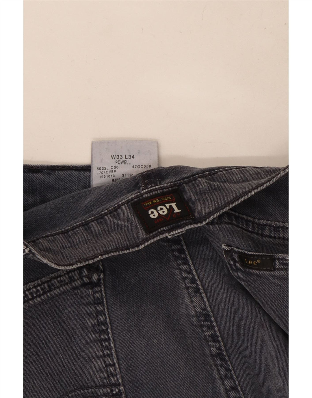 Lee Womens Powell Slim Jeans W33 L28 Γκρι βαμβακερό