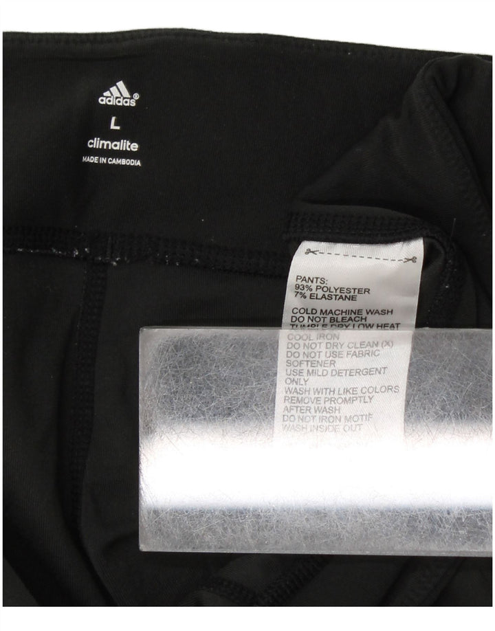 Γυναικεία κολάν ADIDAS Climalite UK 14 Large Black Polyester