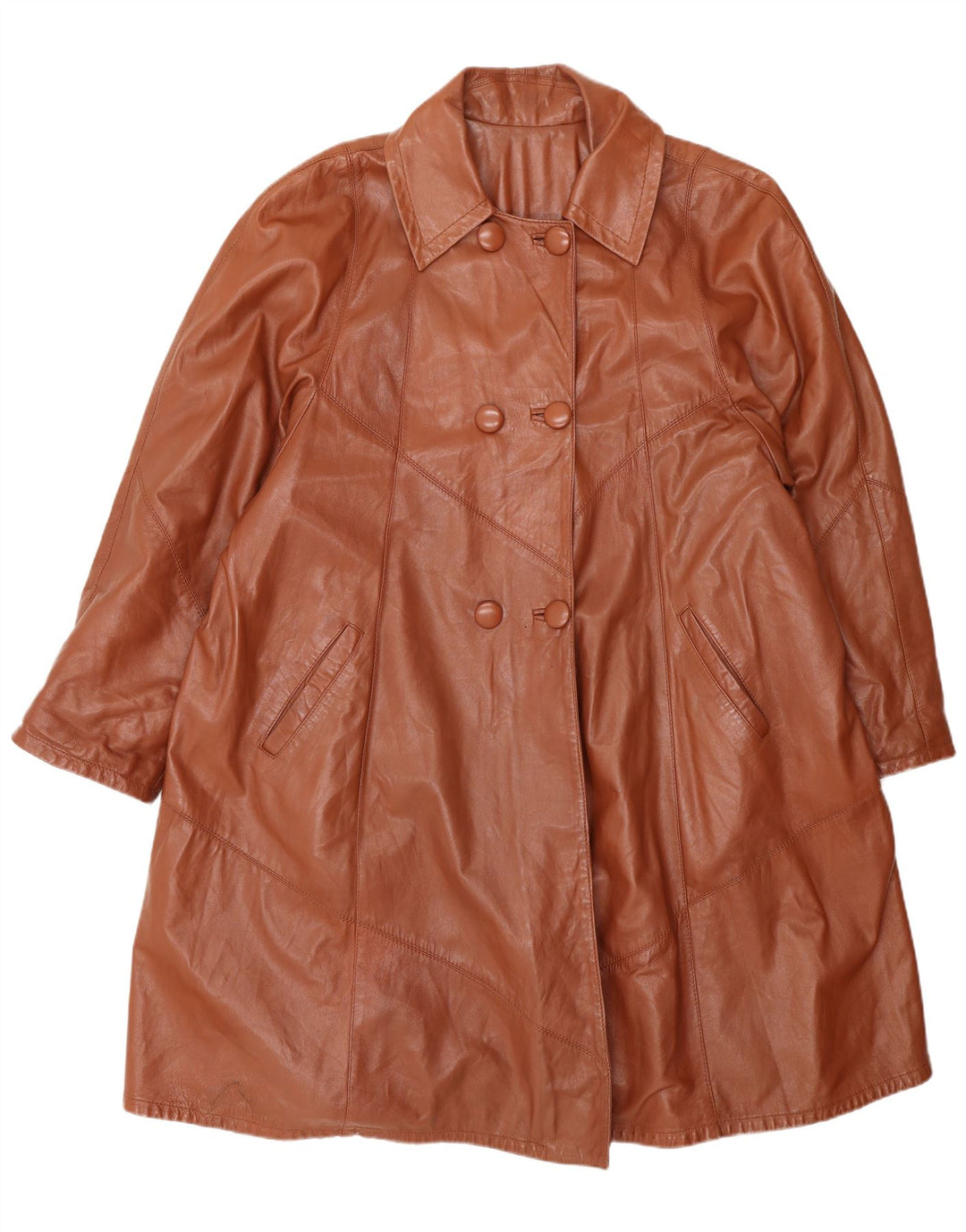 Vintage Γυναικείο Διπλό Παλτό Oversized IT 46 Μεγάλο Καφέ