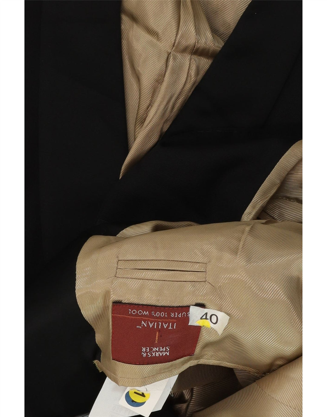 Marks & Spencer Ανδρικό σακάκι σακάκι με 1 κουμπί UK 40 μεσαίο μαύρο μαλλί