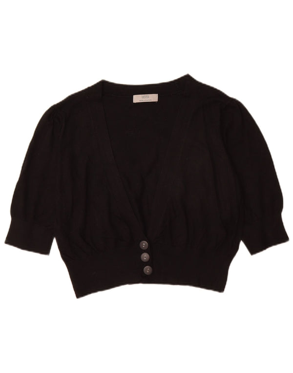 Marks & Spencer Γυναικείο πουλόβερ Crop Cardigan UK 14 Medium Black