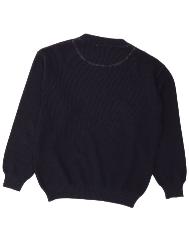 Explorer Ανδρικό πουλόβερ με λαιμόκοψη IT 50 Medium Navy Blue Wool