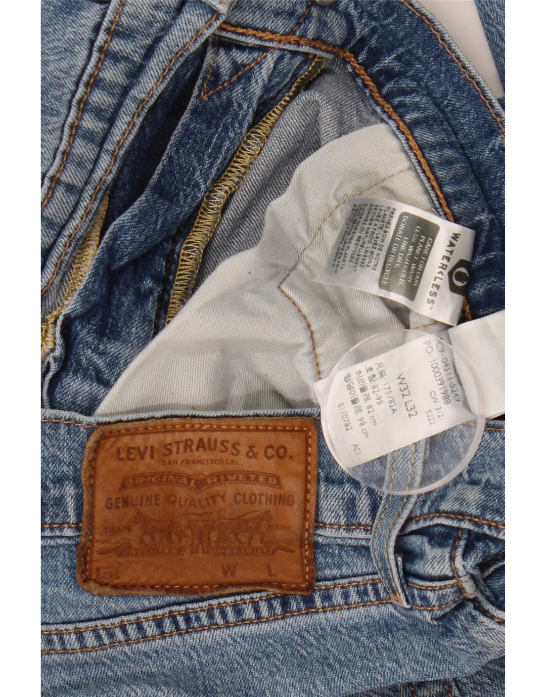 Ανδρικό τζιν LEVI'S Slim W32 L32 Μπλε βαμβακερό