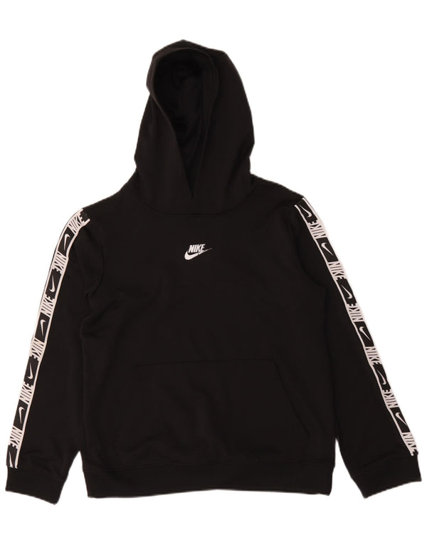 Nike Boys Graphic Hoodie Jumper 12-13 ετών Μεγάλος Μαύρος Πολυεστέρας