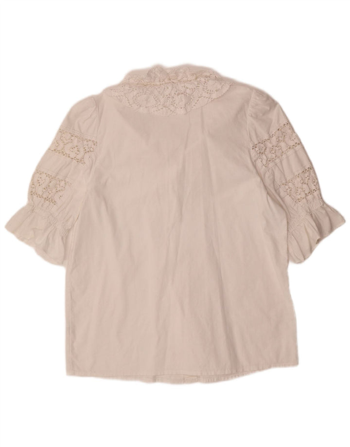 ALPHORN Γυναικείο Πουκάμισο Μπλούζα IT 40 Μεσαίο Λευκό