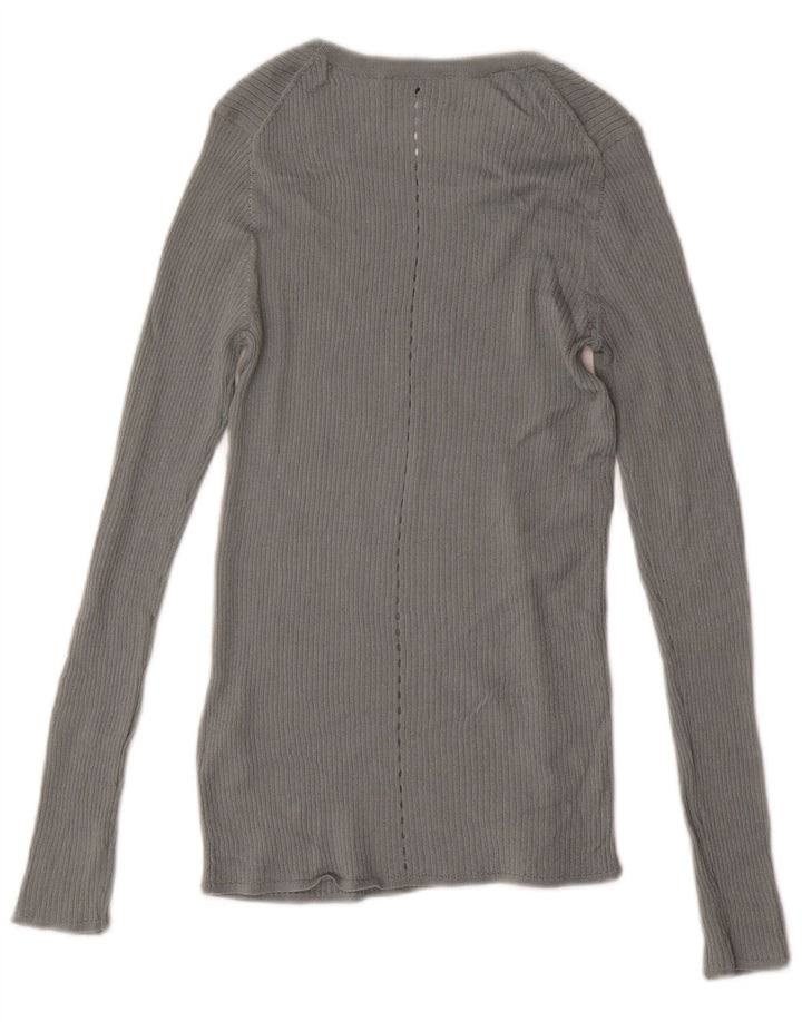 JIGSAW Γυναικείο πουλόβερ με λαιμόκαυστο UK 12 μεσαίο γκρι μαλλί