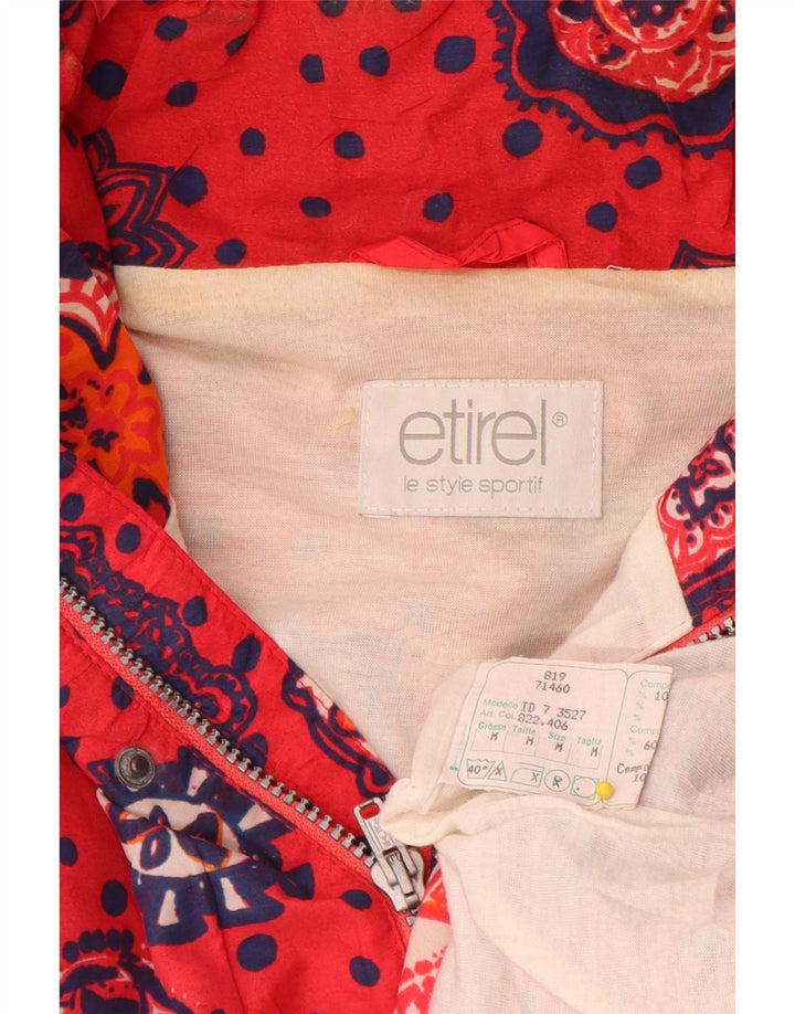 Etirel Γυναικείο Oversized Anorak Jacket UK 14 Medium Red Floral Polyester