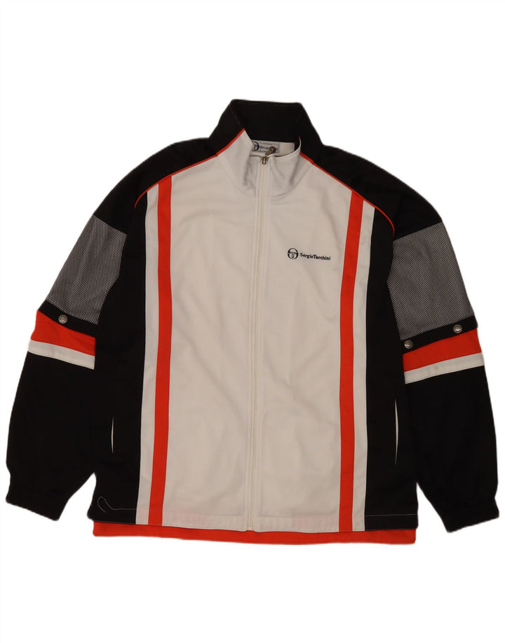 Ανδρική φόρμα Sergio Tacchini Top Jacket 2XL White Colourblock Polyester