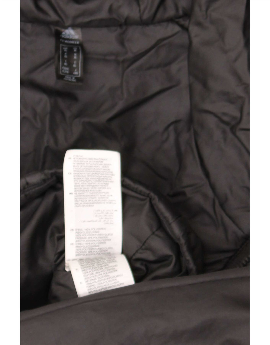 Ανδρικό μπουφάν με κουκούλα Adidas UK 42 XL Μαύρο Πολυεστέρας