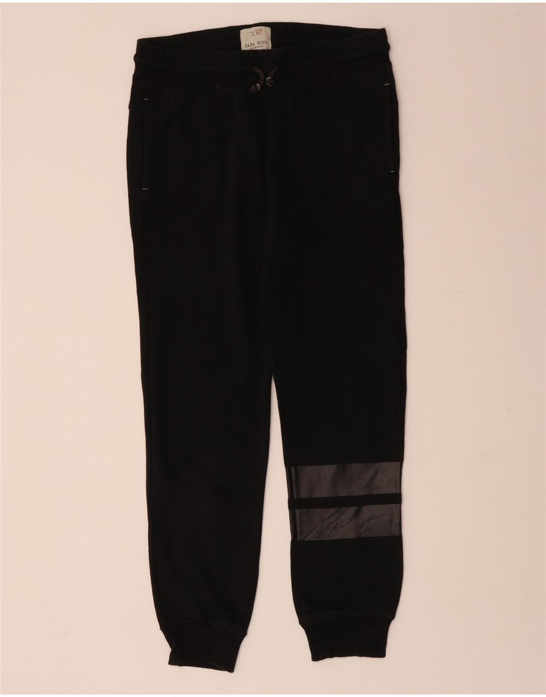 ZARA Boys αθλητική φόρμα παντελόνι Joggers 11-12 ετών Μαύρο Colourblock Βαμβακερό