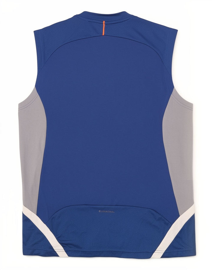 Adidas Ανδρικό γιλέκο Climacool Top Medium Blue Colorblock Πολυεστέρας