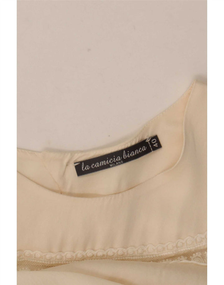 Vintage γυναικεία μακρυμάνικη μπλούζα IT 40 Small Off White