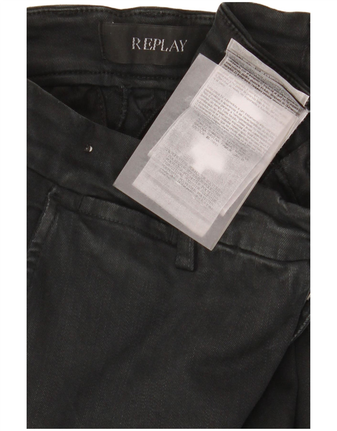 Replay Ανδρικό Zeumar Slim Jeans W29 L30 Μαύρο βαμβακερό