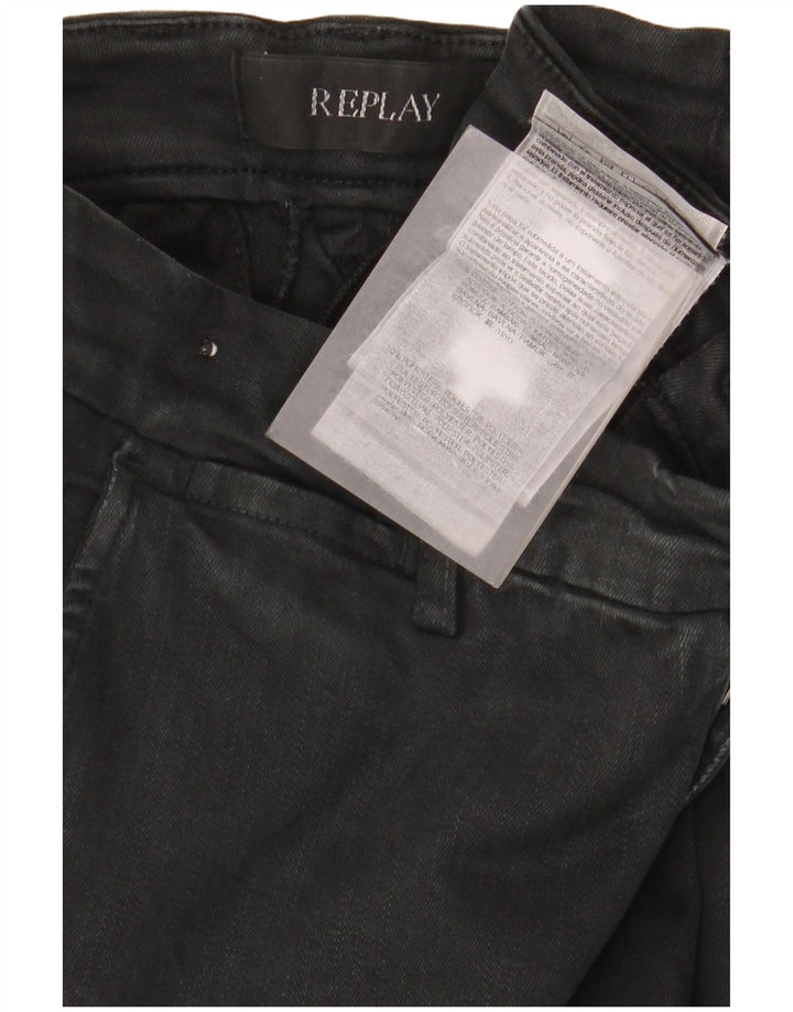 Replay Ανδρικό Zeumar Slim Jeans W29 L30 Μαύρο βαμβακερό
