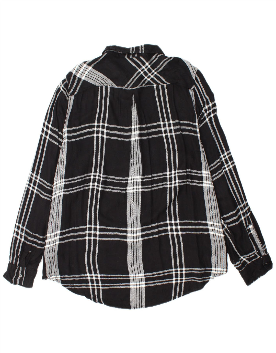 CALVIN KLEIN JEANS Γυναικείο φανελένιο πουκάμισο UK 18 XL μαύρο καρό ρεγιόν