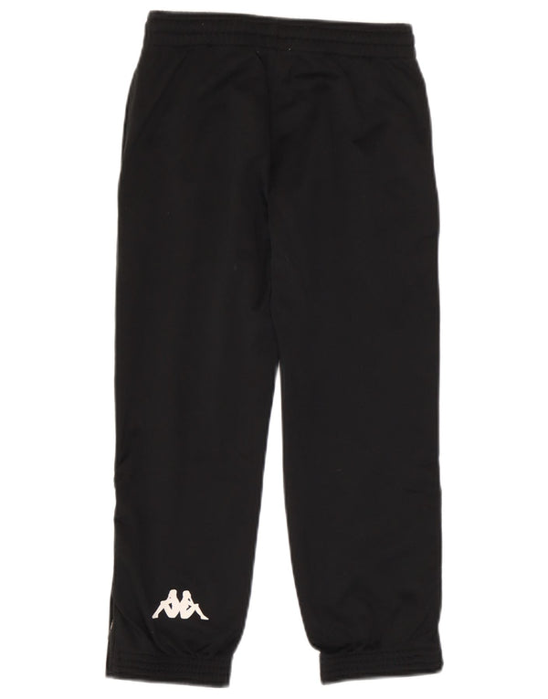 Kappa Boys Graphic Tracksuit Trousers Joggers 5-6 Years Μαύρο