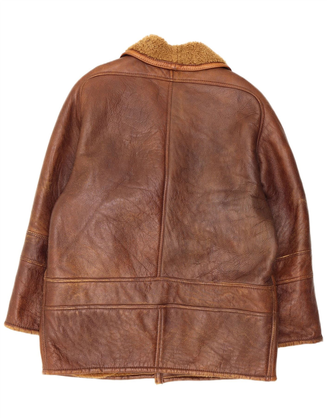 Vintage Ανδρικό Shearling Jacket IT 52 XL Brown Shearling